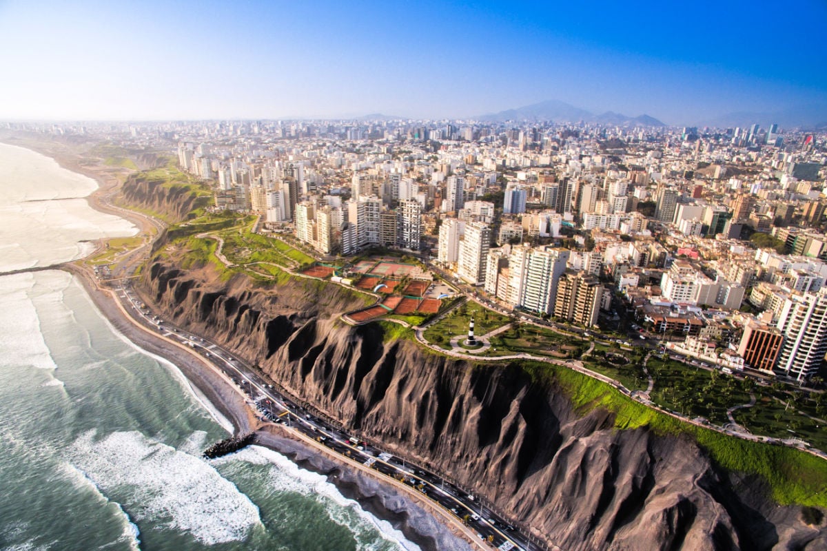 Aerial view of Lima Peru